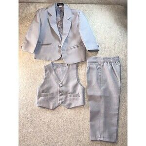 Weikexi Boys 3 Piece Suit Gray Size 12Month Jacket Pants Vest